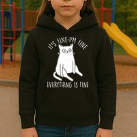 Funny It's Fine I'm Fine Everything Is Fine Kids Hoodie