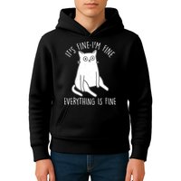 Funny It's Fine I'm Fine Everything Is Fine Kids Hoodie