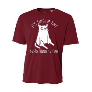 Funny It's Fine I'm Fine Everything Is Fine Performance Sprint T-Shirt