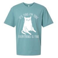 Funny It's Fine I'm Fine Everything Is Fine Sueded Cloud Jersey T-Shirt