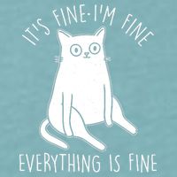 Funny It's Fine I'm Fine Everything Is Fine Sueded Cloud Jersey T-Shirt
