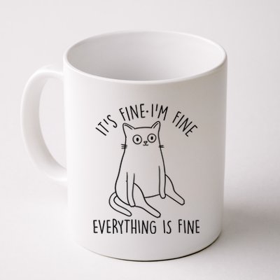 Funny It's Fine I'm Fine Everything Is Fine Coffee Mug