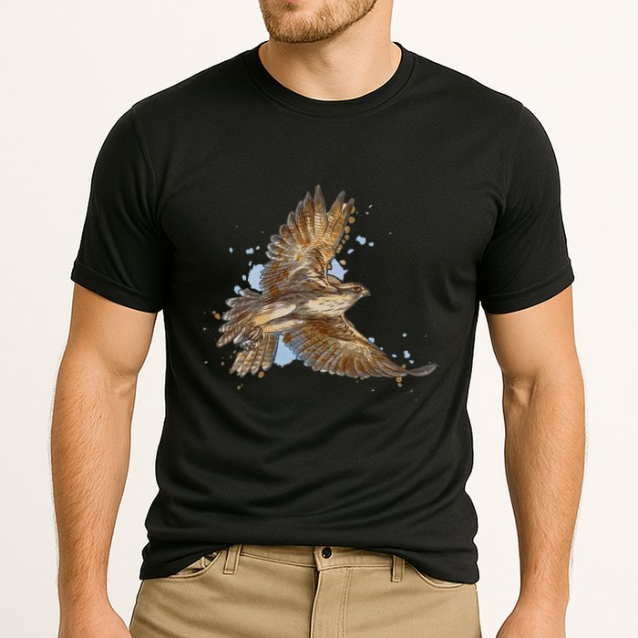 Falcon In Flight From A Splash Performance Shirt