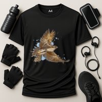Falcon In Flight From A Splash Performance Shirt