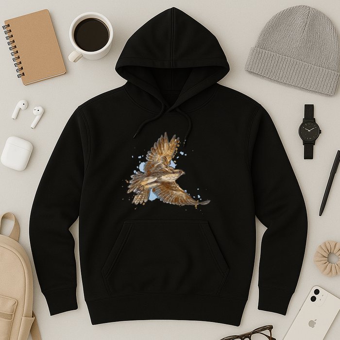 Falcon In Flight From A Splash Hoodie