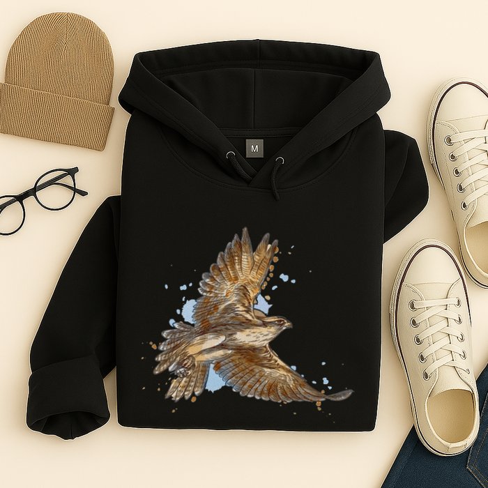 Falcon In Flight From A Splash Hoodie