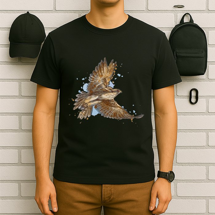 Falcon In Flight From A Splash T-Shirt