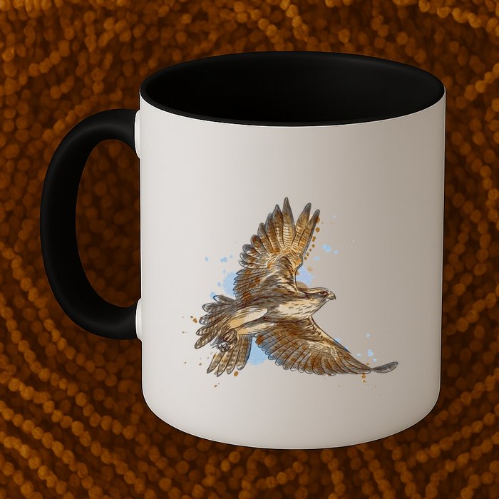 Falcon In Flight From A Splash Mug