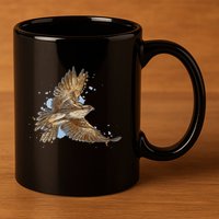 Falcon In Flight From A Splash 11oz C Handle Ceramic Mug