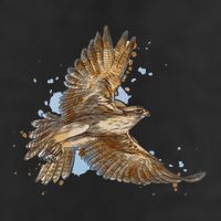 Falcon In Flight From A Splash 11oz C Handle Ceramic Mug