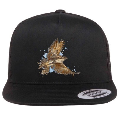 Falcon In Flight From A Splash Flatbill Hat