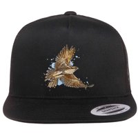 Falcon In Flight From A Splash Flatbill Hat