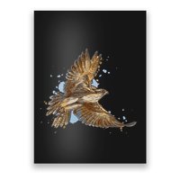 Falcon In Flight From A Splash Poster
