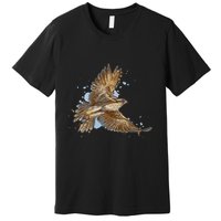 Falcon In Flight From A Splash Premium T-Shirt