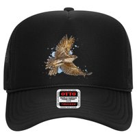 Falcon In Flight From A Splash Trucker Hat