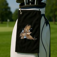 Falcon In Flight From A Splash Golf Towel