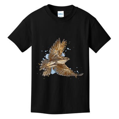 Falcon In Flight From A Splash Kids T-Shirt