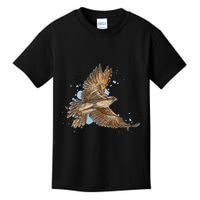 Falcon In Flight From A Splash Kids T-Shirt