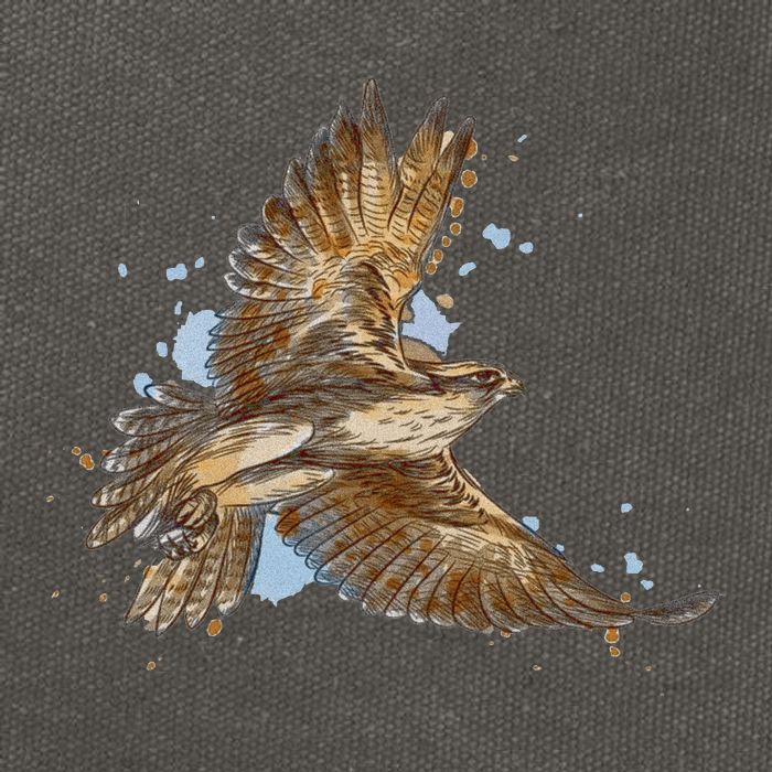 Falcon In Flight From A Splash Cotton Canvas Backpack
