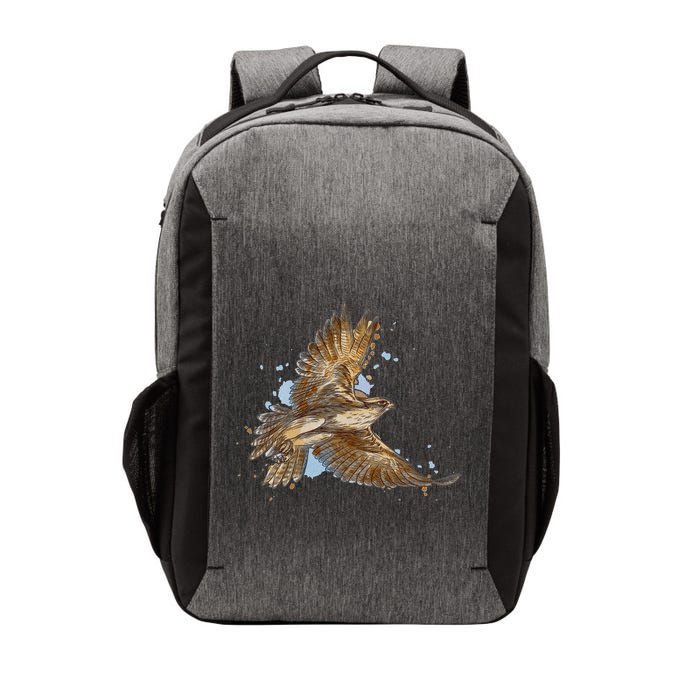 Falcon In Flight From A Splash Vector Backpack
