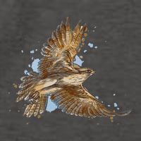 Falcon In Flight From A Splash Vector Backpack