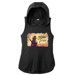 Freedom Isnt Free Ladies PosiCharge Tri-Blend Wicking Draft Hoodie Tank