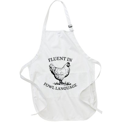 Fluent In Fowl Language Full-Length Apron With Pockets