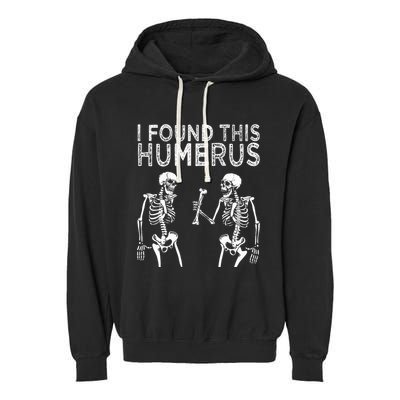 Funny I Found This Humerus Boo Ghost Halloween Costume Garment-Dyed Fleece Hoodie