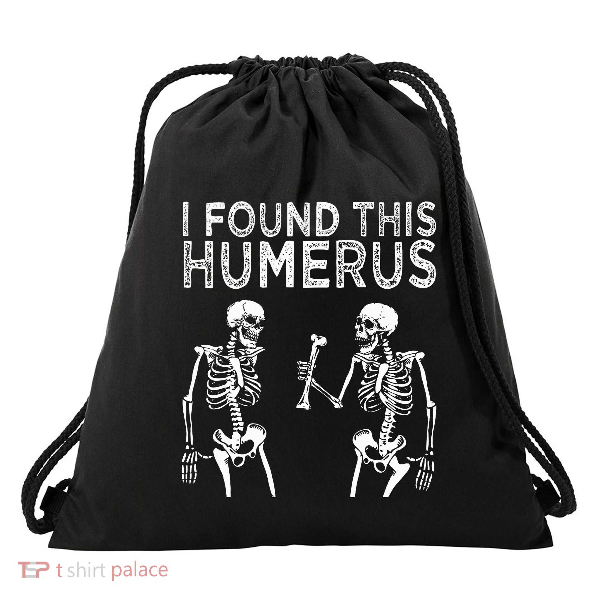 Funny I Found This Humerus Boo Ghost Halloween Costume Drawstring Bag