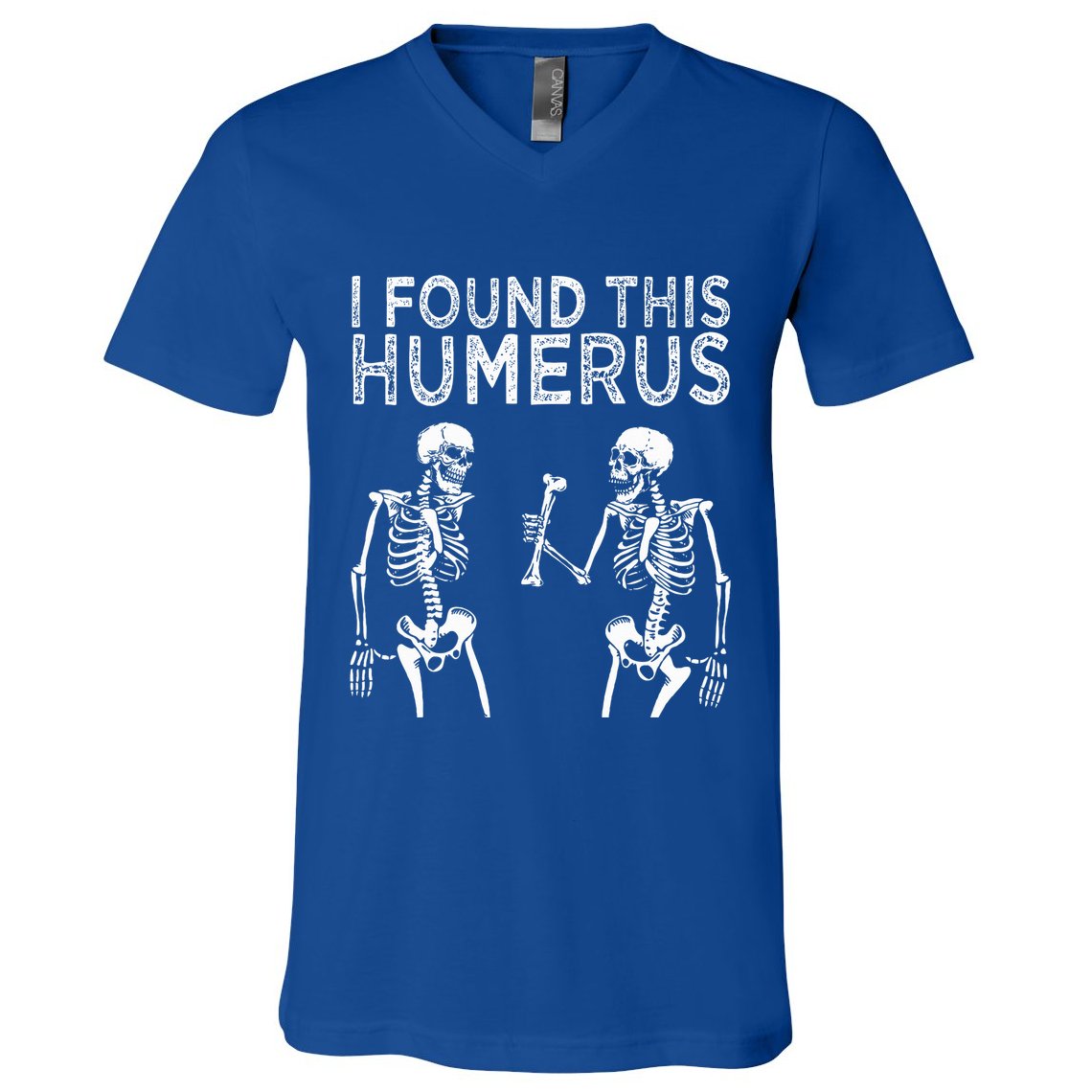 Funny I Found This Humerus Boo Ghost Halloween Costume V-Neck T-Shirt