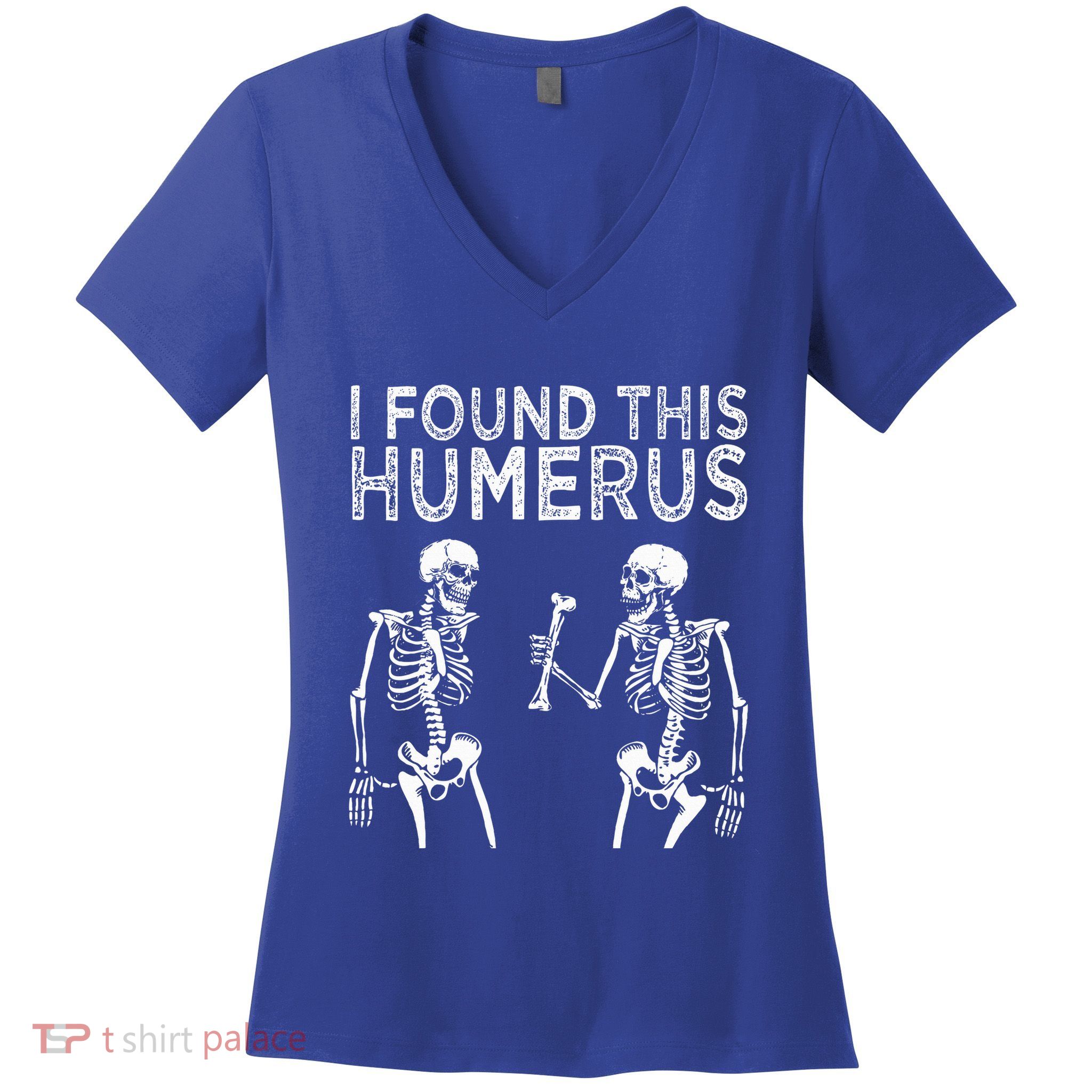 Funny I Found This Humerus Boo Ghost Halloween Costume Women's V-Neck T-Shirt