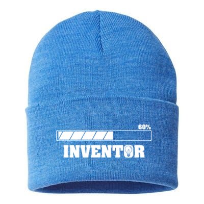 Future Inventor Funny Invention Lover Innovation Technology Gift Sustainable Knit Beanie