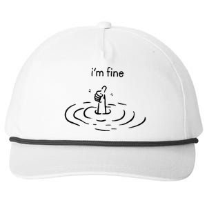 Funny Im Fine Gift Snapback Five-Panel Rope Hat