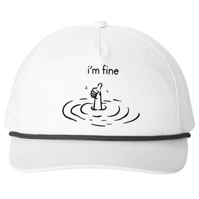 Funny Im Fine Gift Snapback Five-Panel Rope Hat