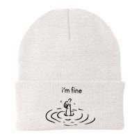 Funny Im Fine Gift Knit Cap Winter Beanie