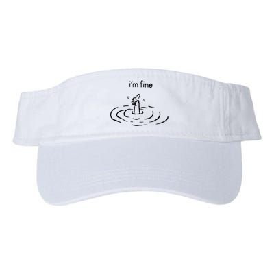 Funny Im Fine Gift Valucap Bio-Washed Visor