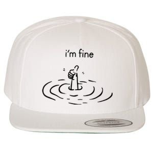 Funny Im Fine Gift Wool Snapback Cap