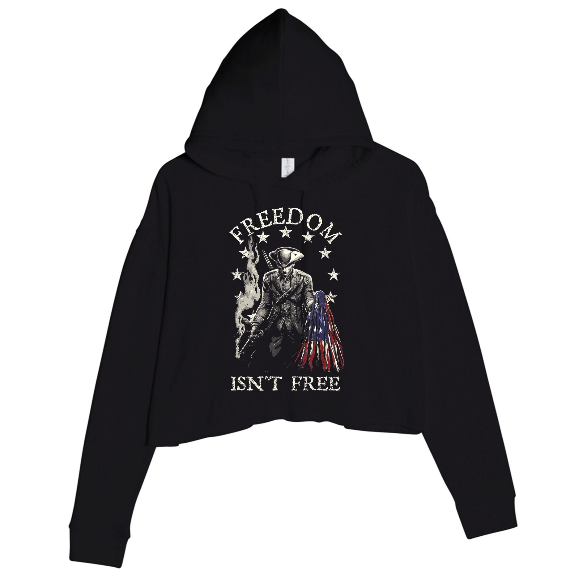 Freedom Isnt Free Crop Fleece Hoodie