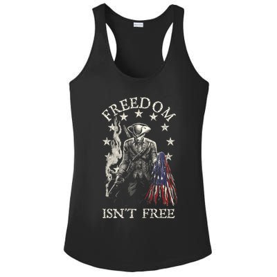 Freedom Isnt Free Ladies PosiCharge Competitor Racerback Tank