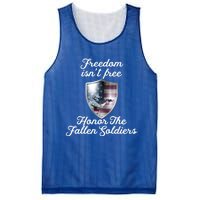 Freedom Isn't Free Honor The Fallen Soldiers Veterans Day Gift Mesh Reversible Basketball Jersey Tank