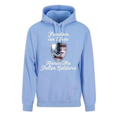 Freedom Isn't Free Honor The Fallen Soldiers Veterans Day Gift Unisex Surf Hoodie