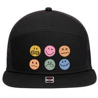 Face Icon 7 Panel Mesh Trucker Snapback Hat