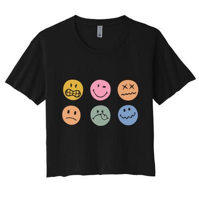 Face Icon Crop Top