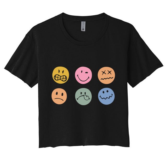 Face Icon Crop Top