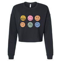 Face Icon Cropped Pullover Crew