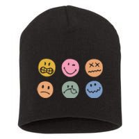 Face Icon Short Acrylic Beanie