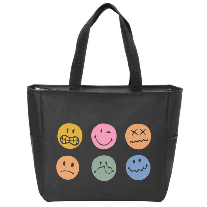 Face Icon Zip Tote Bag