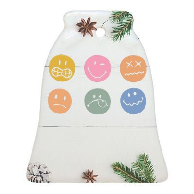 Face Icon Ceramic Bell Ornament