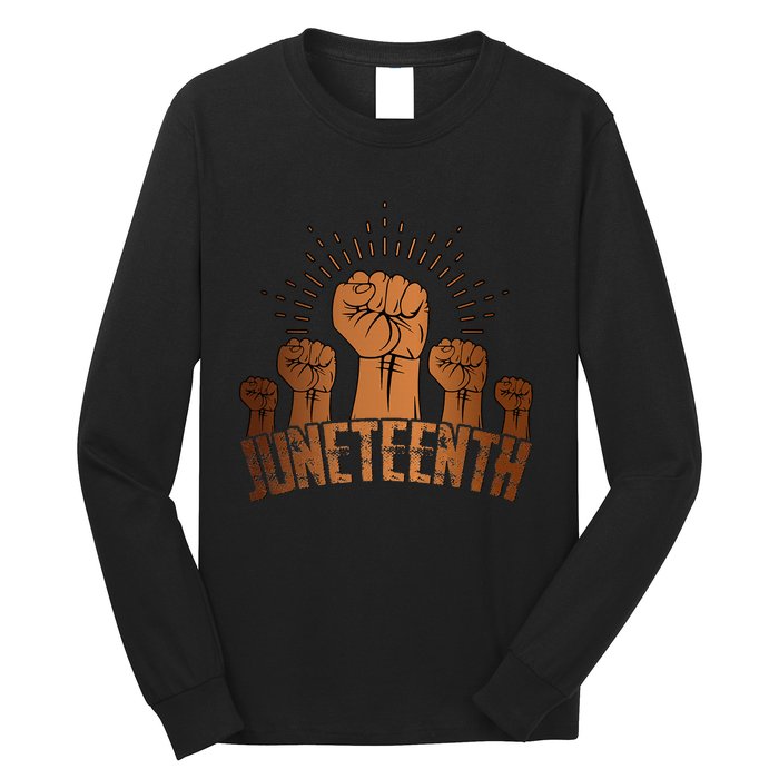 Free Ish Fist Juneteenth Melanin Black History Long Sleeve Shirt