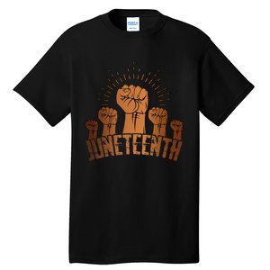 Free Ish Fist Juneteenth Melanin Black History Tall T-Shirt